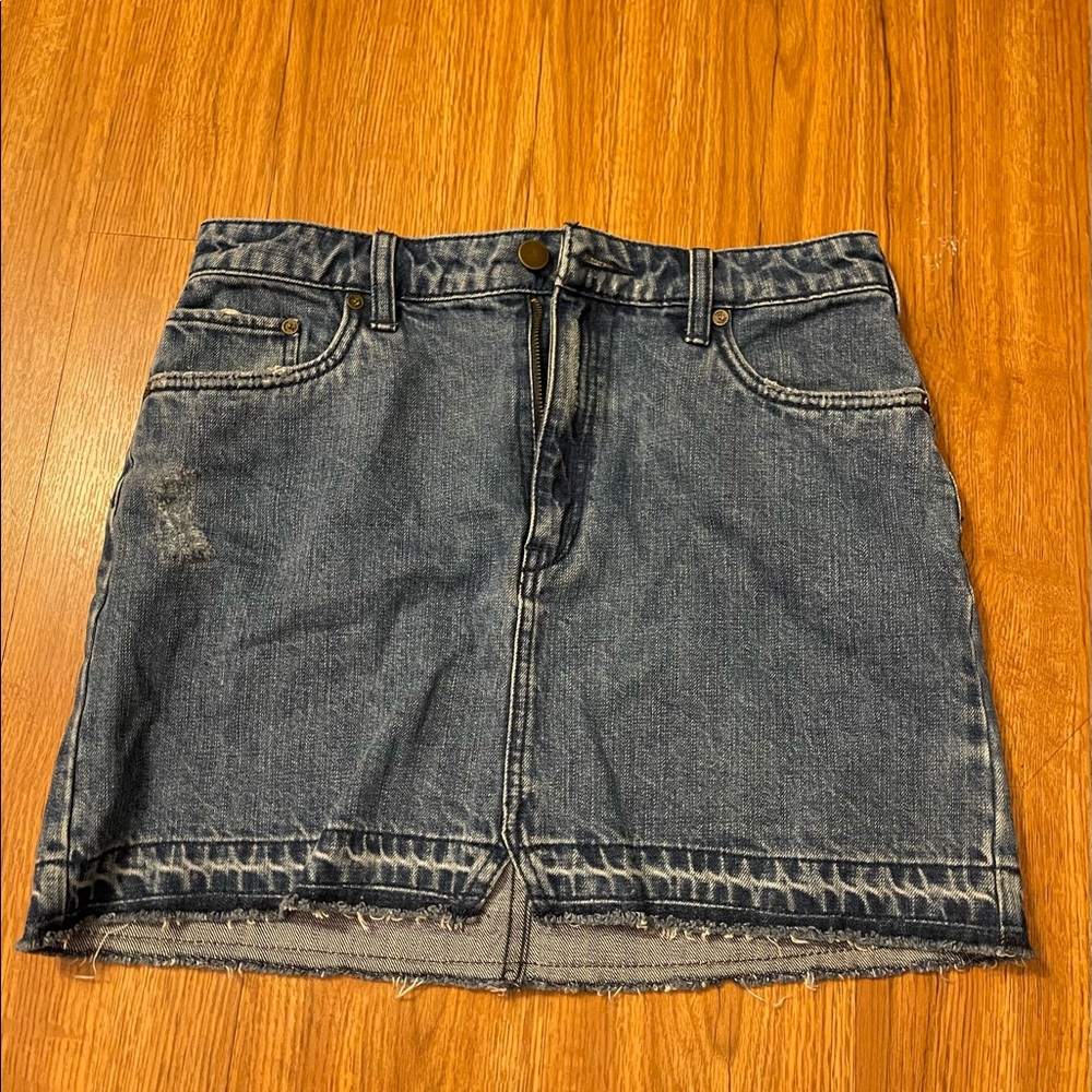Free People denim skirt, distressed style size 6